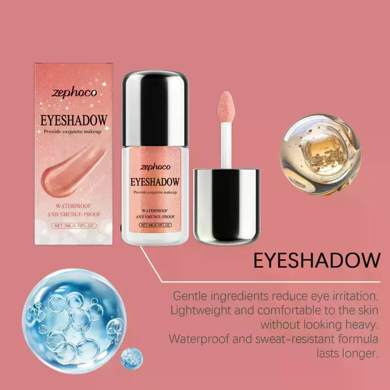 Waterproof Liquid Eyeshadow Highly Pigmented Easy Blend Quick Dry Qme