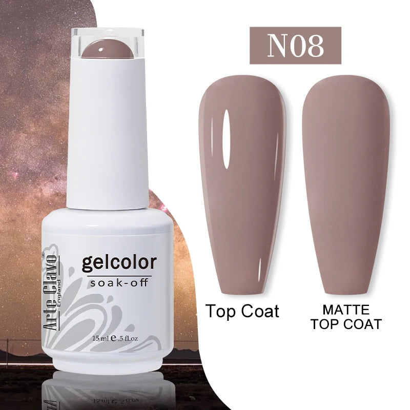 Arte Clavo Gel Nail Polishes Pink Nude Hybrid Lak Manicure