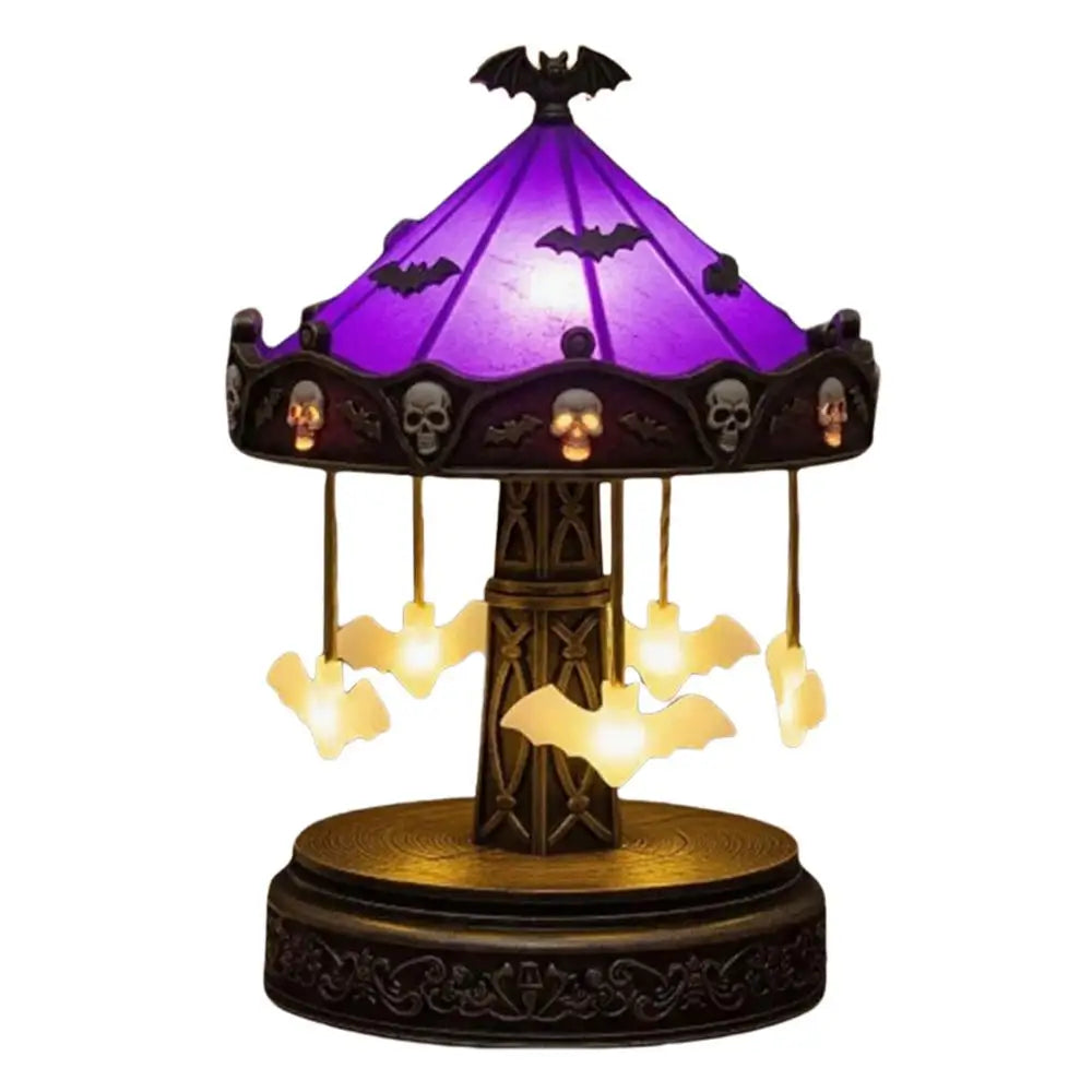 Halloween Ghost Decor Vintage Carousel Decor With Floating Ghost Scary Halloween Decoration Eerie Home Accents For Festival Qme b China Mainland