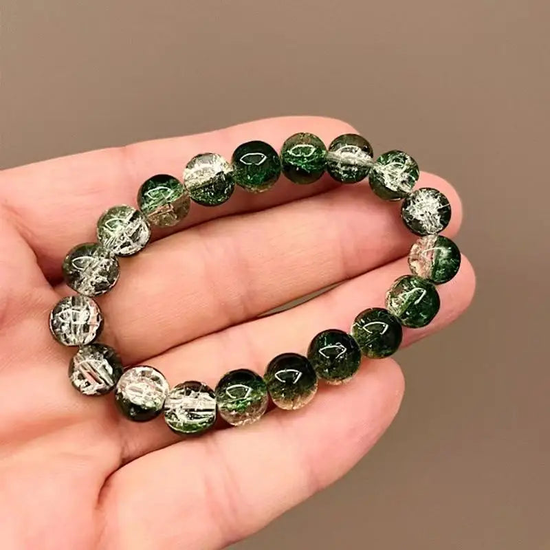 Natural Black Coloured Elastic Beaded Bracelet Fashion Temperament Light Luxury High-grade Popular Couple Jewelry Chain Gifts Qme A4