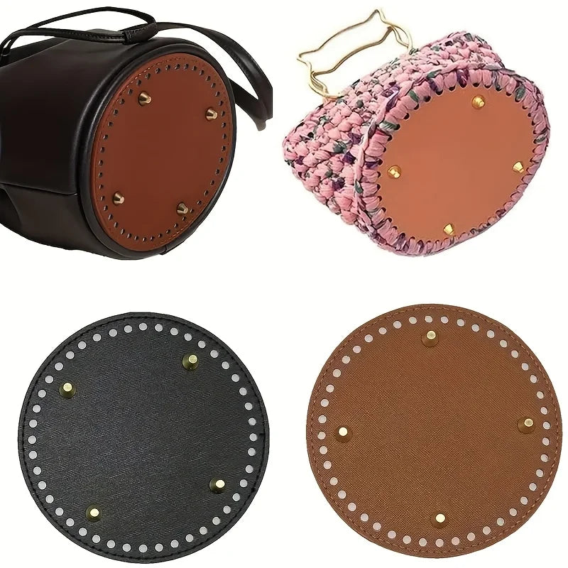 Round Bag Bottom Shaper Pad Metal Studs Purse Base Plate DIY Handbag Shoulder Bag Bottom Support Cushion Leather Craft Qme