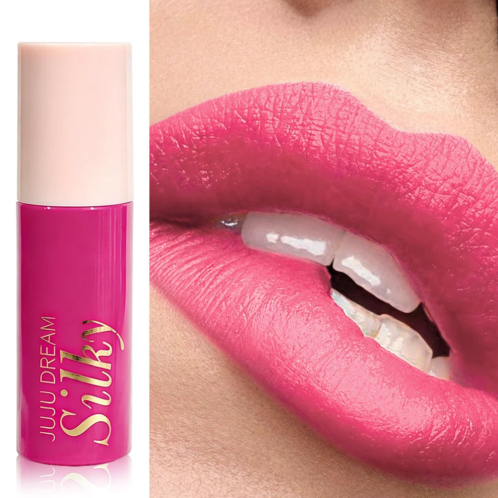 Silky Matte Lipstick Pink Lip Tint Long-lasting Waterproof Gloss Nude Qme