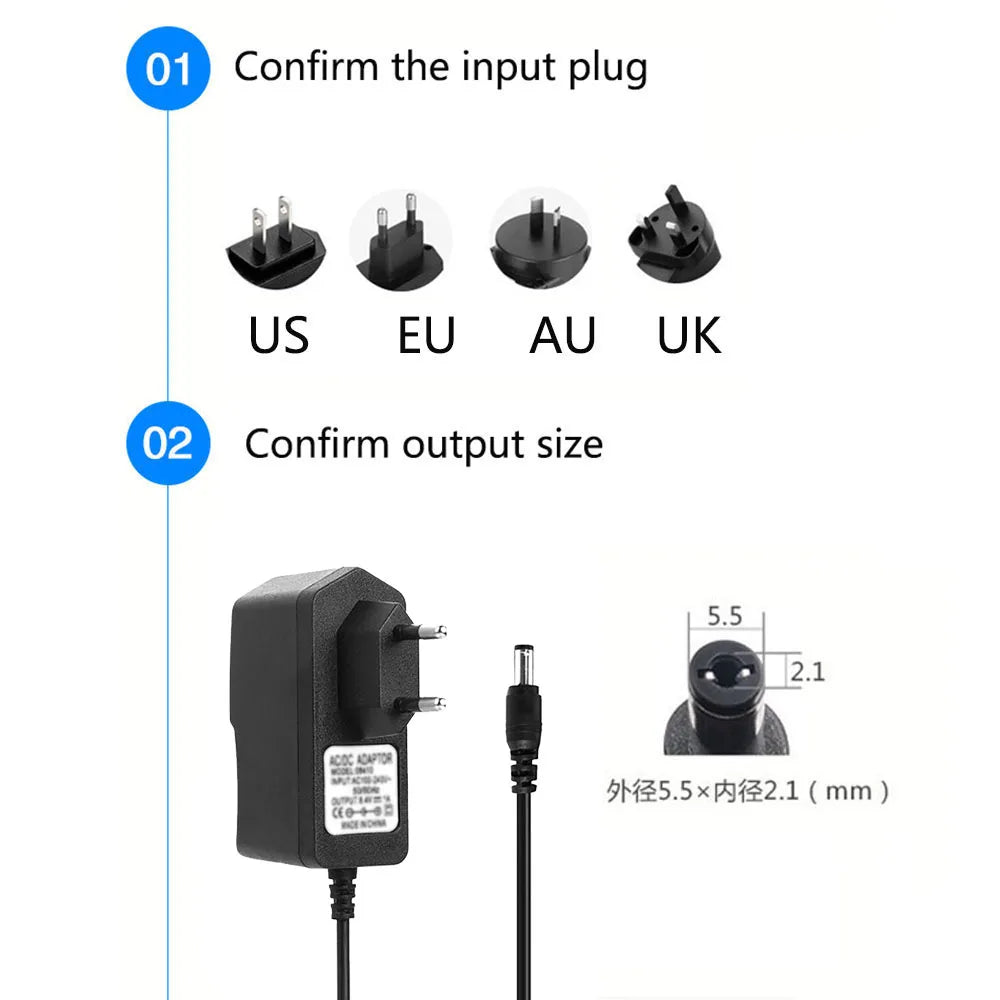 9V 0.1A 0.2A 0.5A 0.6A 0.8A 1A Speaker Audio 9V 100MA 200MA 500MA 600MA 800MA 1000MA Power Adapter Charging Cable Qme