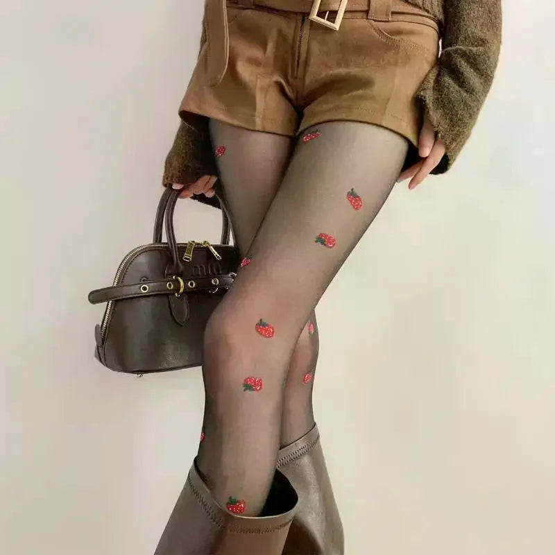 Fashion Semi Sheer Tights Thin Stretch Fit Slimming Stylish Pantyhose Qme