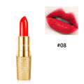 17 Colors Gold Tube Lipstick Moisturizing Velvet Matte Bullet Qme 08
