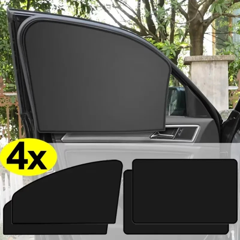 Magnetic Car Window Sunshade Cover Summer UV Protection Car Side Front Rear Window Mesh Curtain Protector Cover Auto Accessories Qme