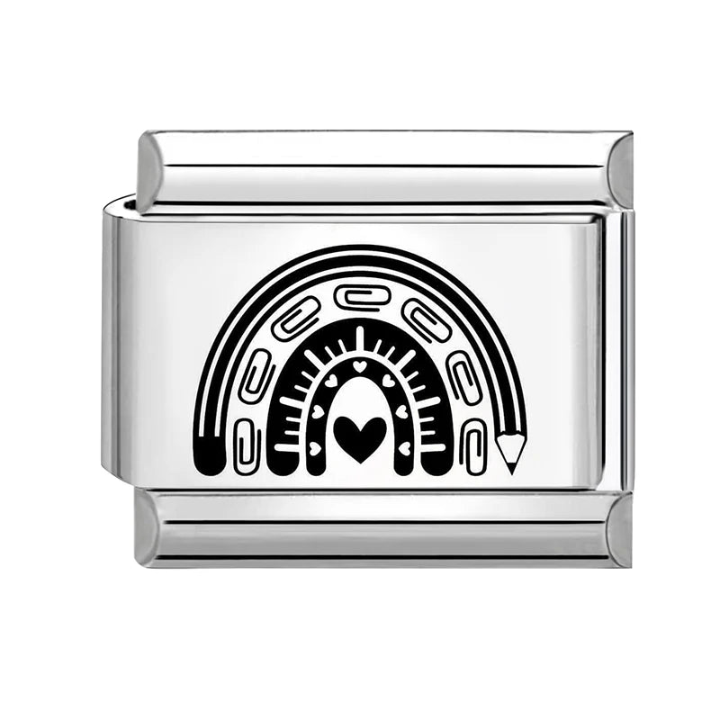 Wholesale Laser Engraving Cute Cats 666 999 Italian Charm Links Fit