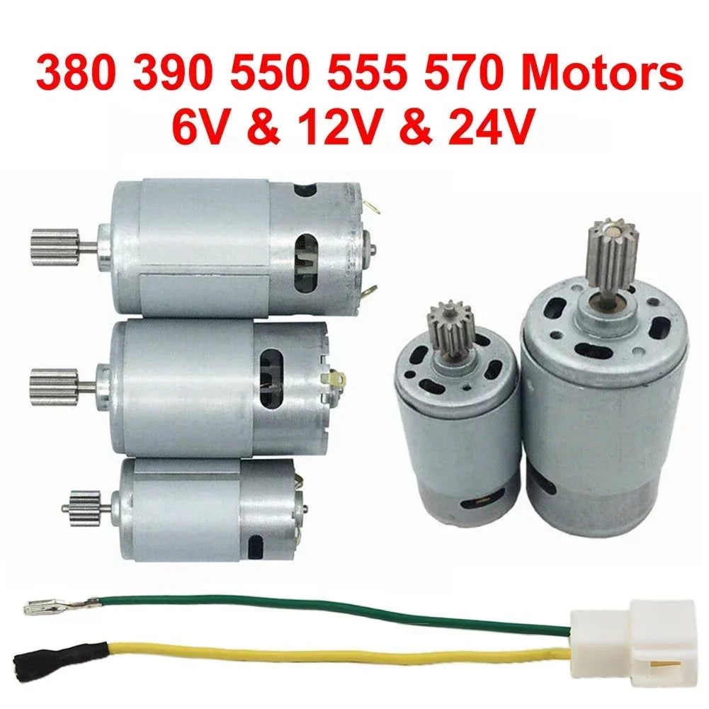 Motors Wire Gear For Kids Electric Car 550 RS390 RS380 12V 6V DL555 24V 10 Teeth 1cm Home Electrical Equipment Supplies Qme 555 24V 18000RPM