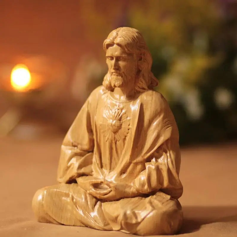 Jesus Statue Religious Sacred Resin Crafts Catholic Figurines Christ Qme