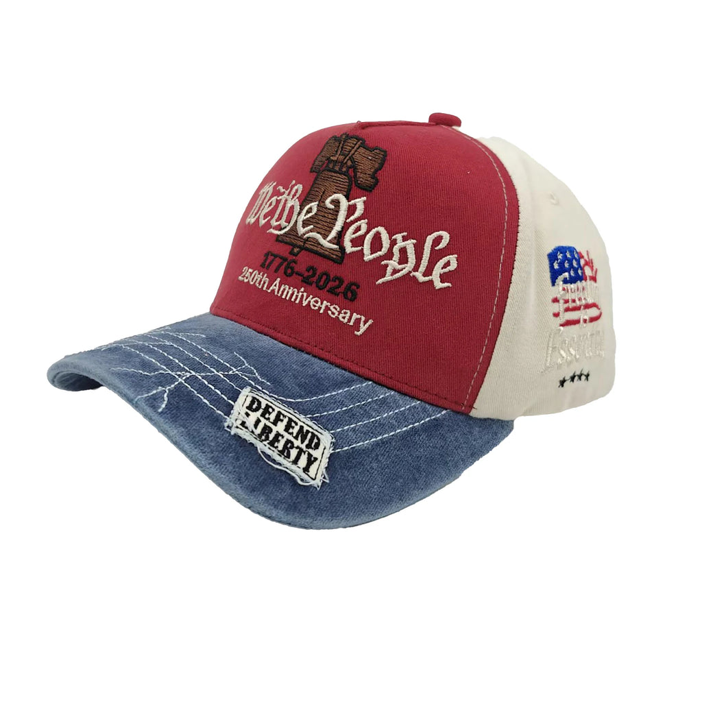 250th Anniversary Embroidered American Independence Day Sunshade Baseball Cap New Streetwear Casusal Duckbill Hat Qme A One size