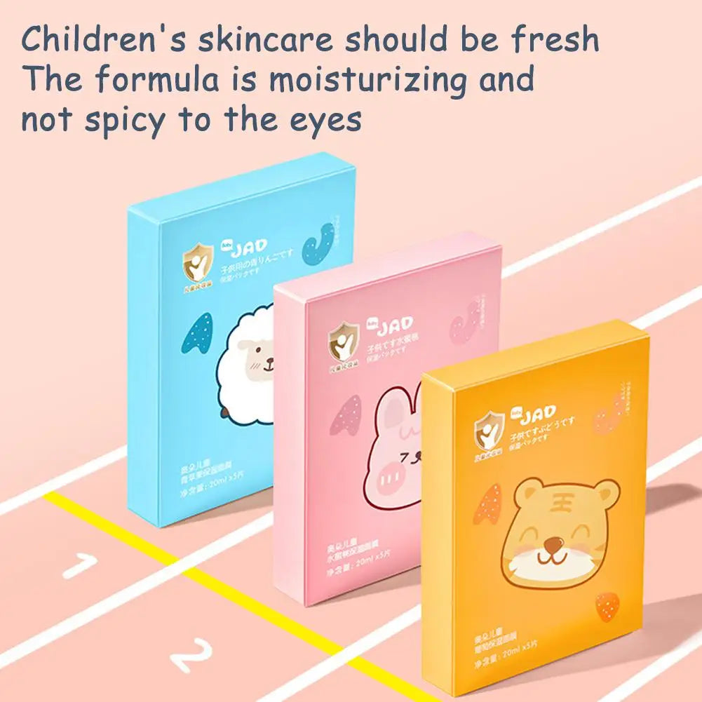 Cute Animal Cartoon Sheet Masks Childrens Spa Facial Masks Nourish For All Skin Types Gentle Moisturizing Brighten Mask Skincare Qme