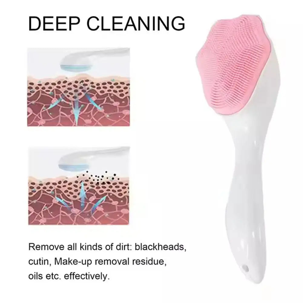Silicone Face Scrubber Exfoliator Brush Facial Cleansing Blackhead Qme