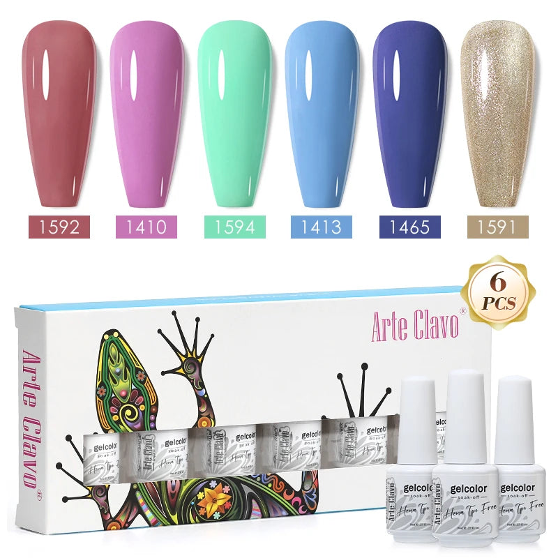 Arte Clavo Colourful Box Nail Gel Polish Semi Permanent UV Led
