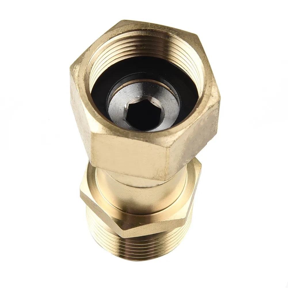 Brass Pressure Washer Adapter Swivel Joint-Hose Fitting M22 14mm Female Thread 360-Degree Rotation Hose Sprayer Connector Qme