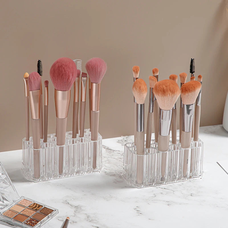 Beauty Container Tool Display Shelf Holder 26 Holes Nail Brushes Qme