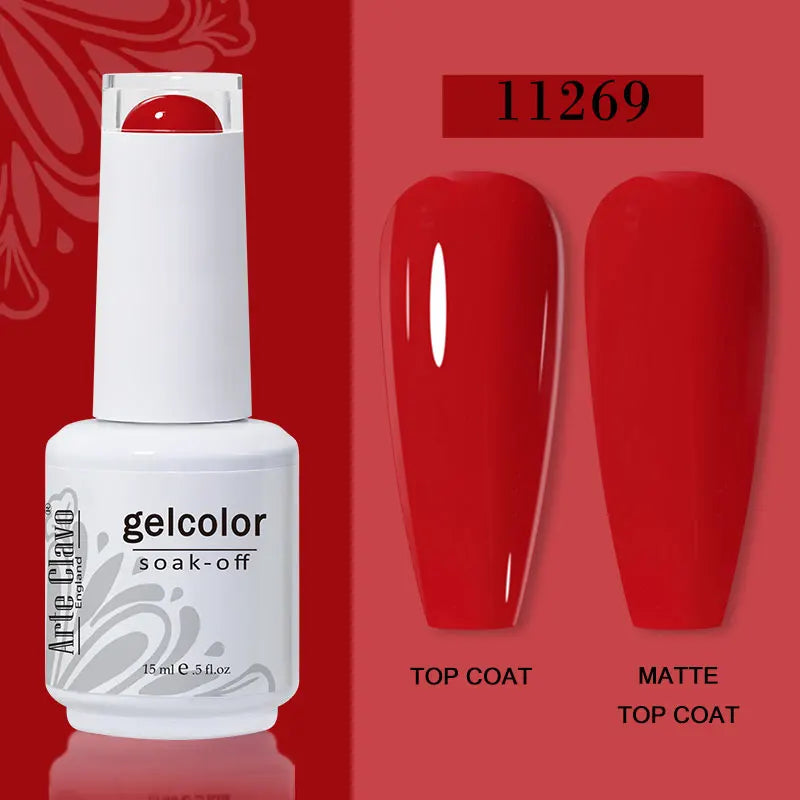 Arte Clavo15ml Gel Nail Polish Burgundy Red Brown Chocolate Art Soak