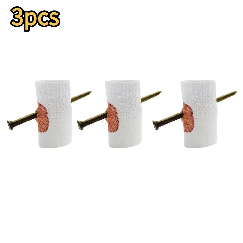 Fake Nail Through Finger Prank Toy Kids Novelty Magic Friend Halloween Scare Trick Joke Toy Practical Fool Jokes Gags Qme 3pcs