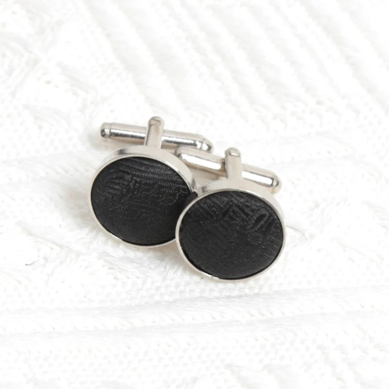 Black Stripe Tie Cufflink Cravat Bowtie Wedding Ties Gifts Men Handky
