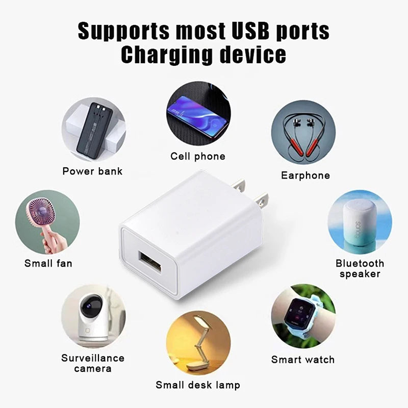 US Adapter 5V 2A Fast Charging UL Plug One USB Port Phone Wall Qme