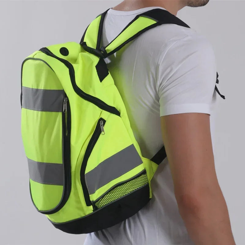 Highly Resistant Reflective Luminous Night Safety Backpack Great For Sports Cycling, Quick Delivery Qme