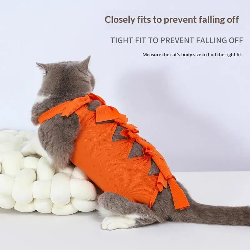 Postoperative Recovery Anti Licking Clothing Adjustable Cat Wound Qme
