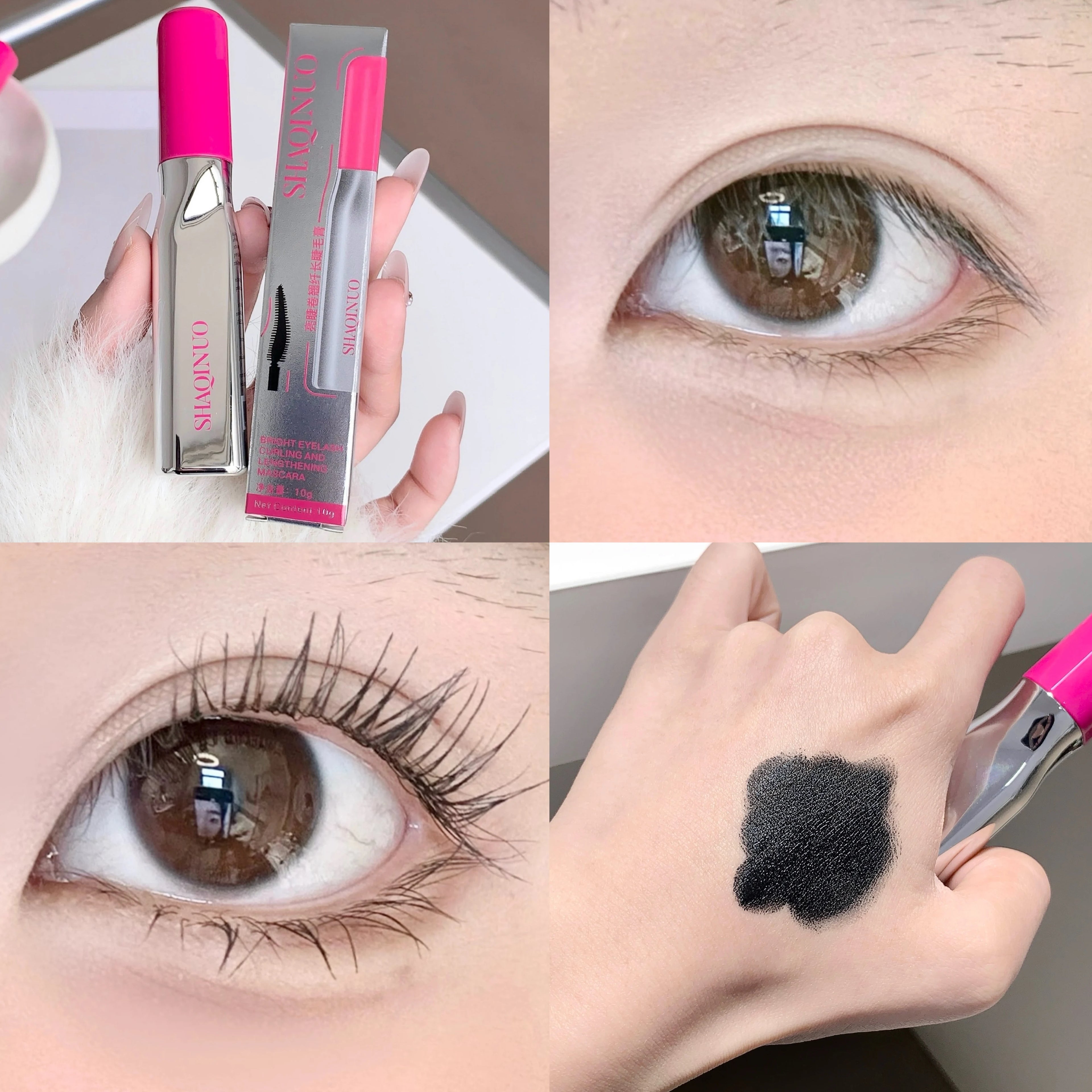 SHAQINUO Curly Black Sun Flower Mascara Makeup Remover All Day Qme S9117-JMG