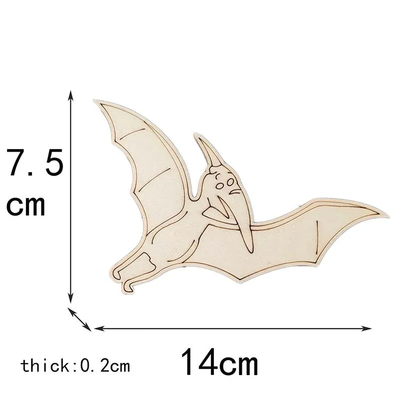 5Pcs Hand Coloring Blank Wooden Pieces Foor Children Handmade Toys Cartoon Dinosaur Wood Crafts Home Ornaments Decor c3542 Qme 4