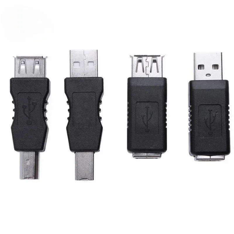 10PCS USB 2.0 A Male & A Female to B Female Printer Print Converter Adapter Connector USB 2.0 Port Retail wholesale Qme