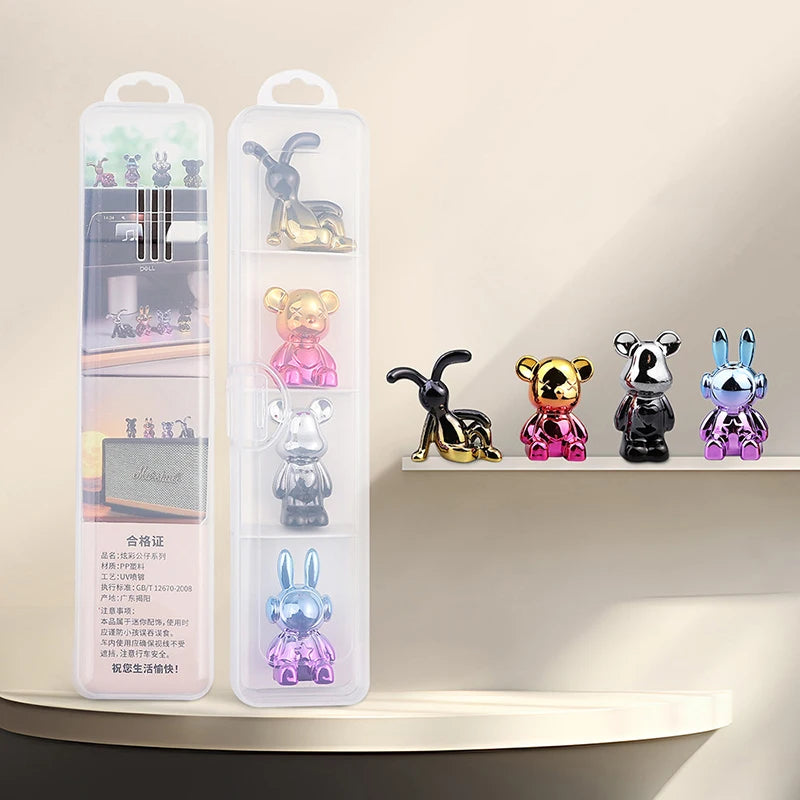 Cute Cartoon Bear Car Interior Decorations Center Console Ornaments Qme A10