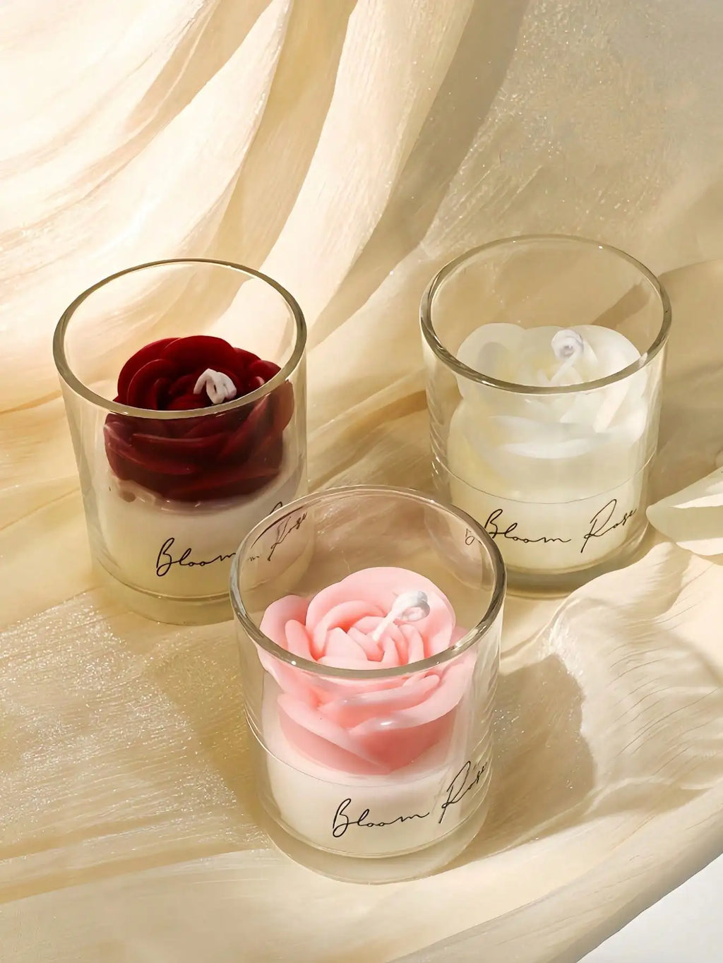 Valentine's Day Best-selling Straight Cup Rose Fragrance Candle Qme