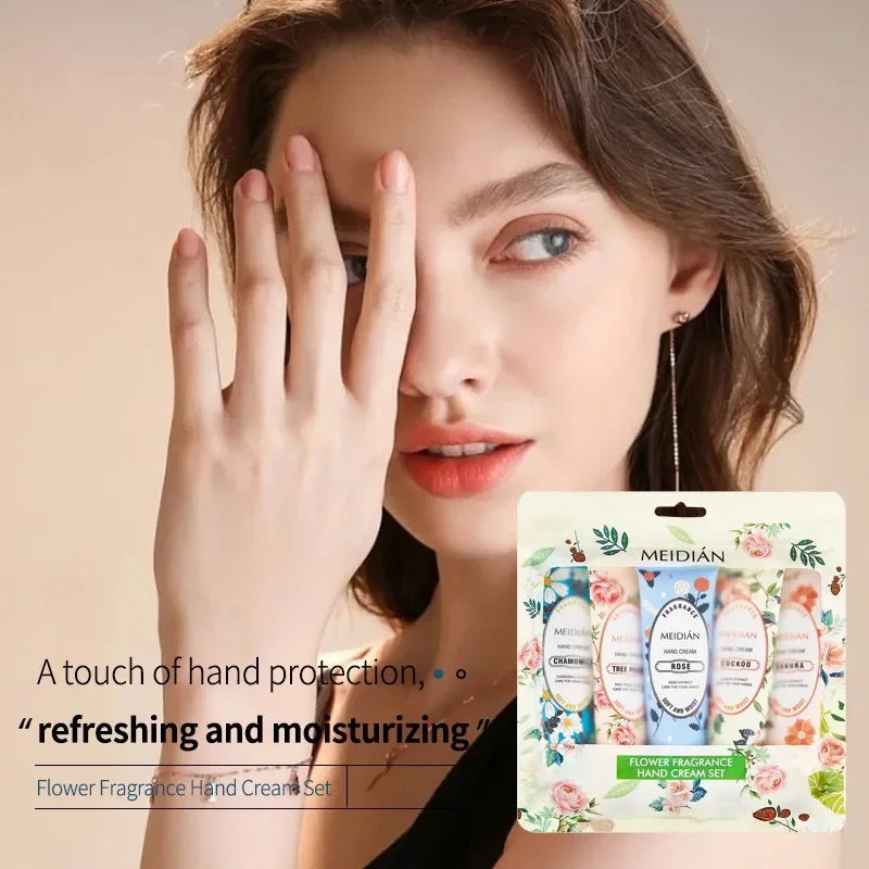 Flower Fragrance Hand Cream Moisturizing Nourish Lotion Anti-aging Qme