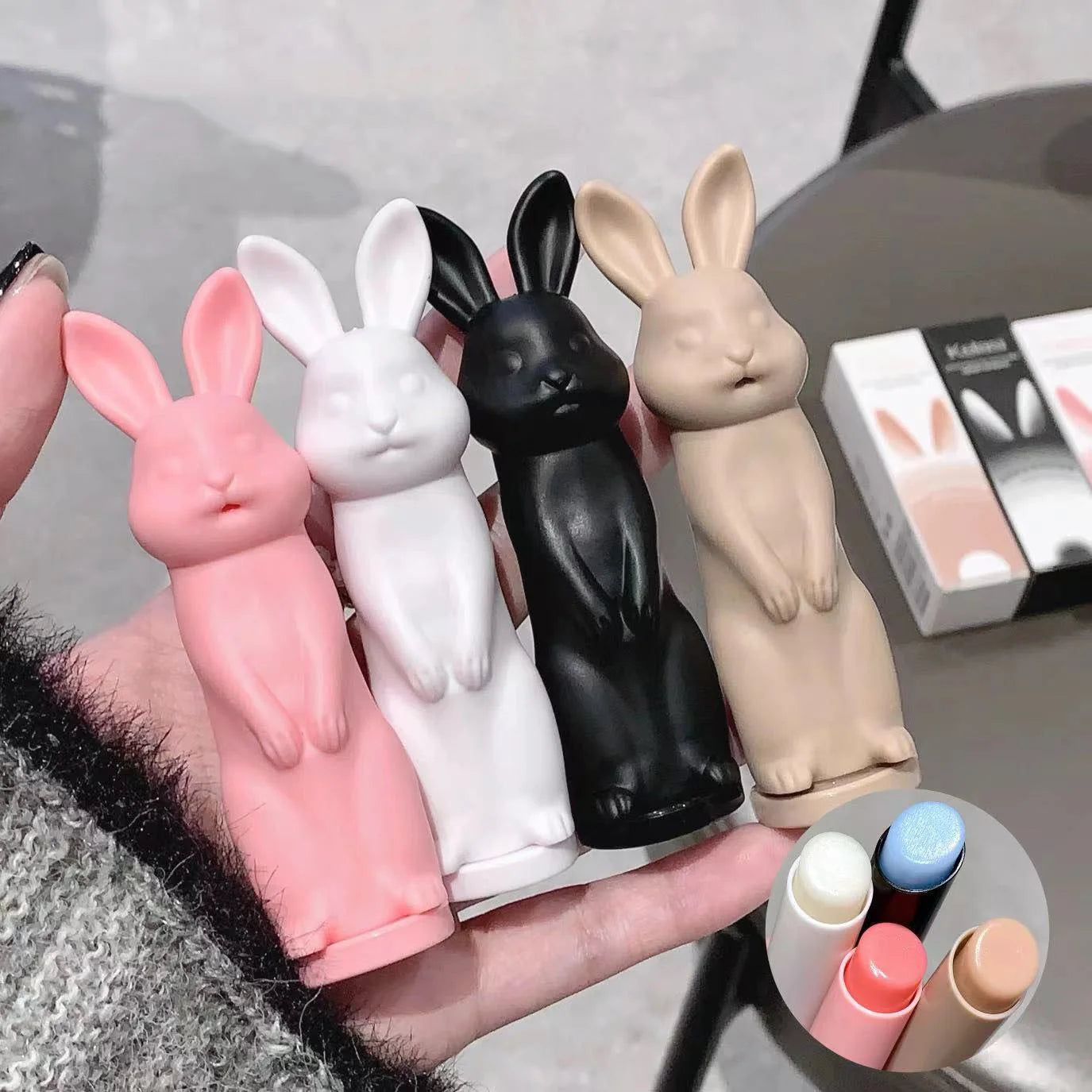 Cute Rabbit Moisturizing Lipstick Prevent Dryness Fade Lip Lines Qme
