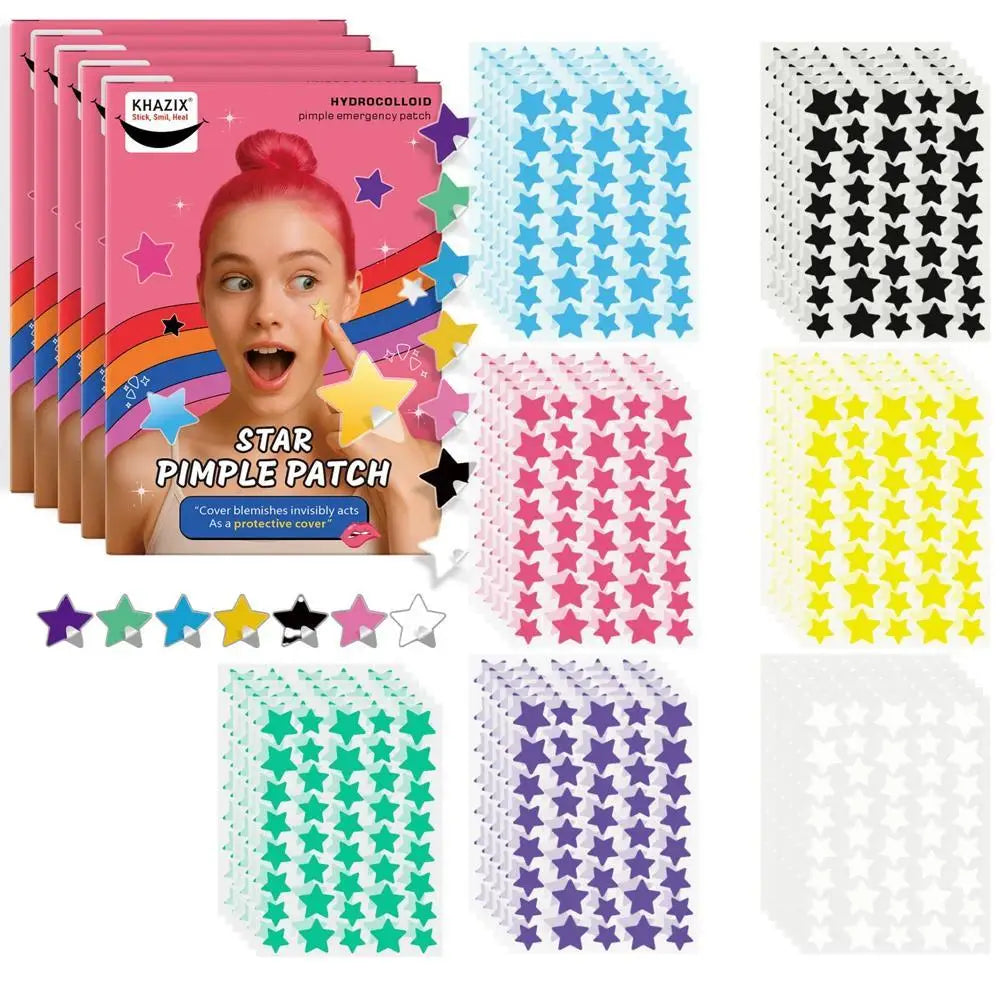 1400pcs Hydrocolloid acne patches, round acne patches, star-shaped acne patches Facial Care Acne Tool Acne Stickers Accessories Qme