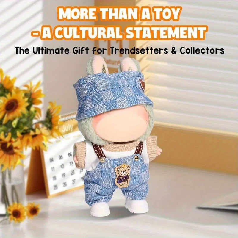 Suitable for a 3-piece set of 17cm Lububu doll clothes, fashionable and cute doll clothing accessories (without dolls) Qme