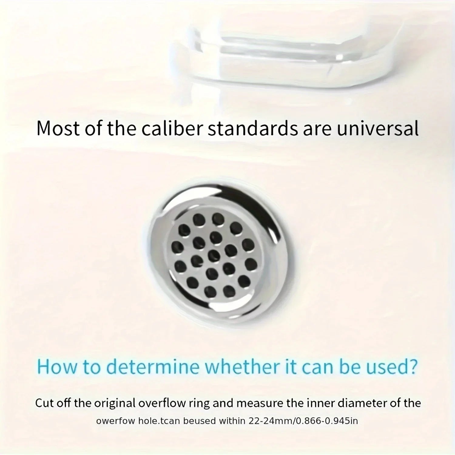 Vanity sink overflow cover sink Ceramic bathroom container Kitchen basin Decorative round cover insert hole Qme
