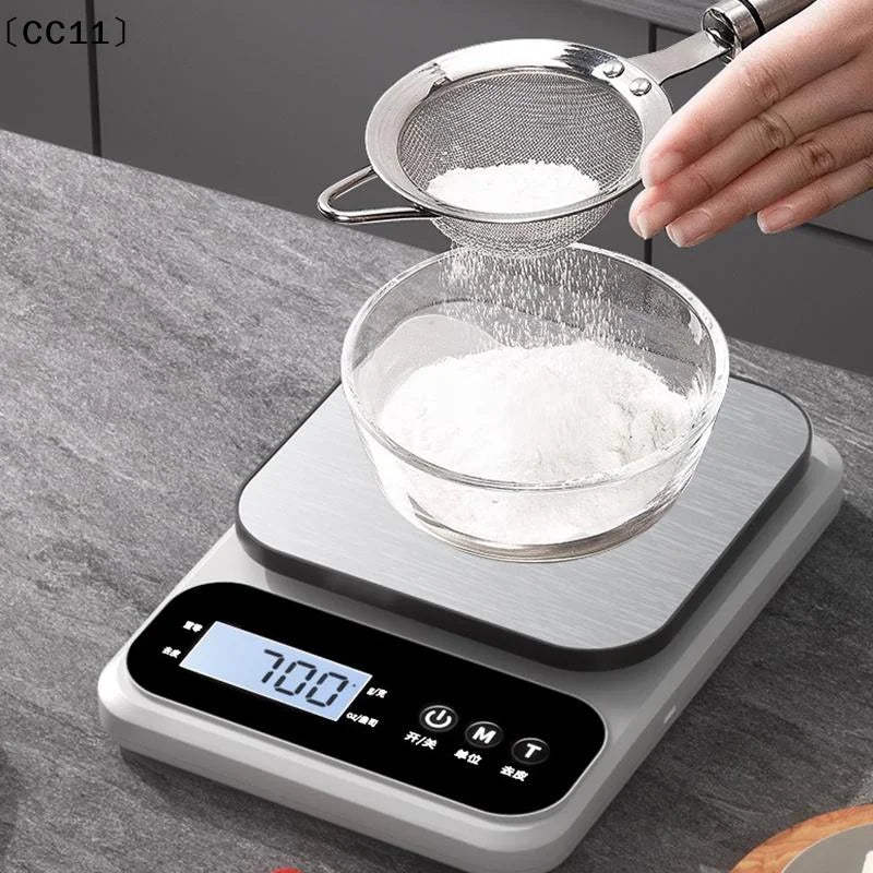 Scale Baking Gram Weight Scales LCD Display Rechargeable Electronic Qme