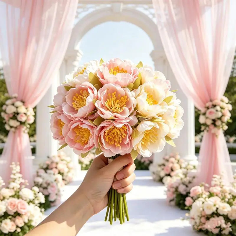 Artificial Flowers Home Room Decora Silk Plum Festival Decor Flowers Wreaths Wedding Holiday Supplies Gift Qme