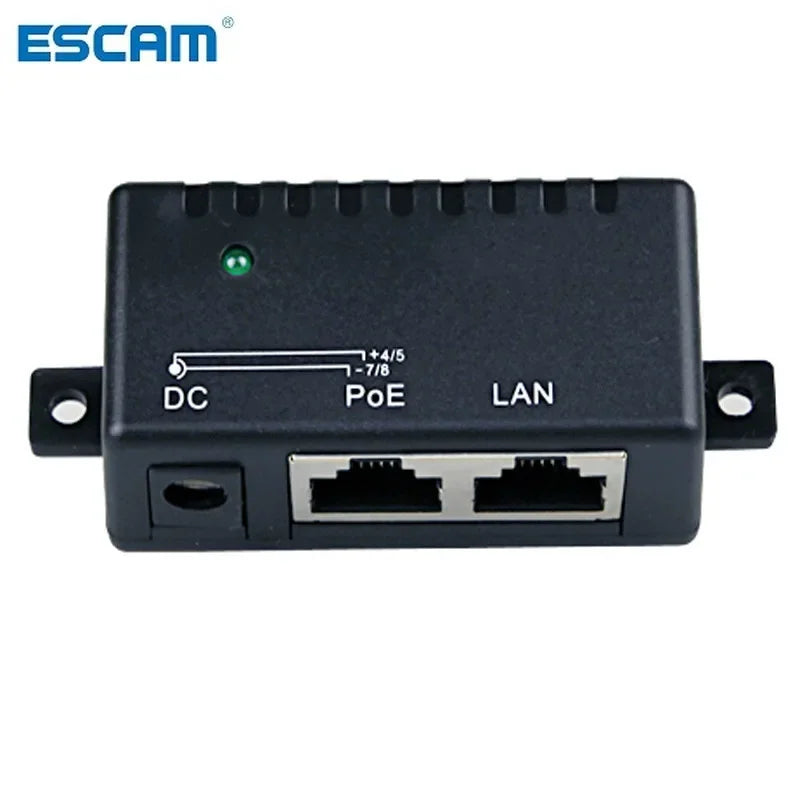 10pcs 1000Mbps 5V 12V 24V 48V/1A POE Injector Power Splitter for IP Camera POE Adapter Module Surveillance Accessories Qme White 10pcs