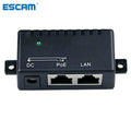 10pcs 1000Mbps 5V 12V 24V 48V/1A POE Injector Power Splitter for IP Camera POE Adapter Module Surveillance Accessories Qme White 10pcs