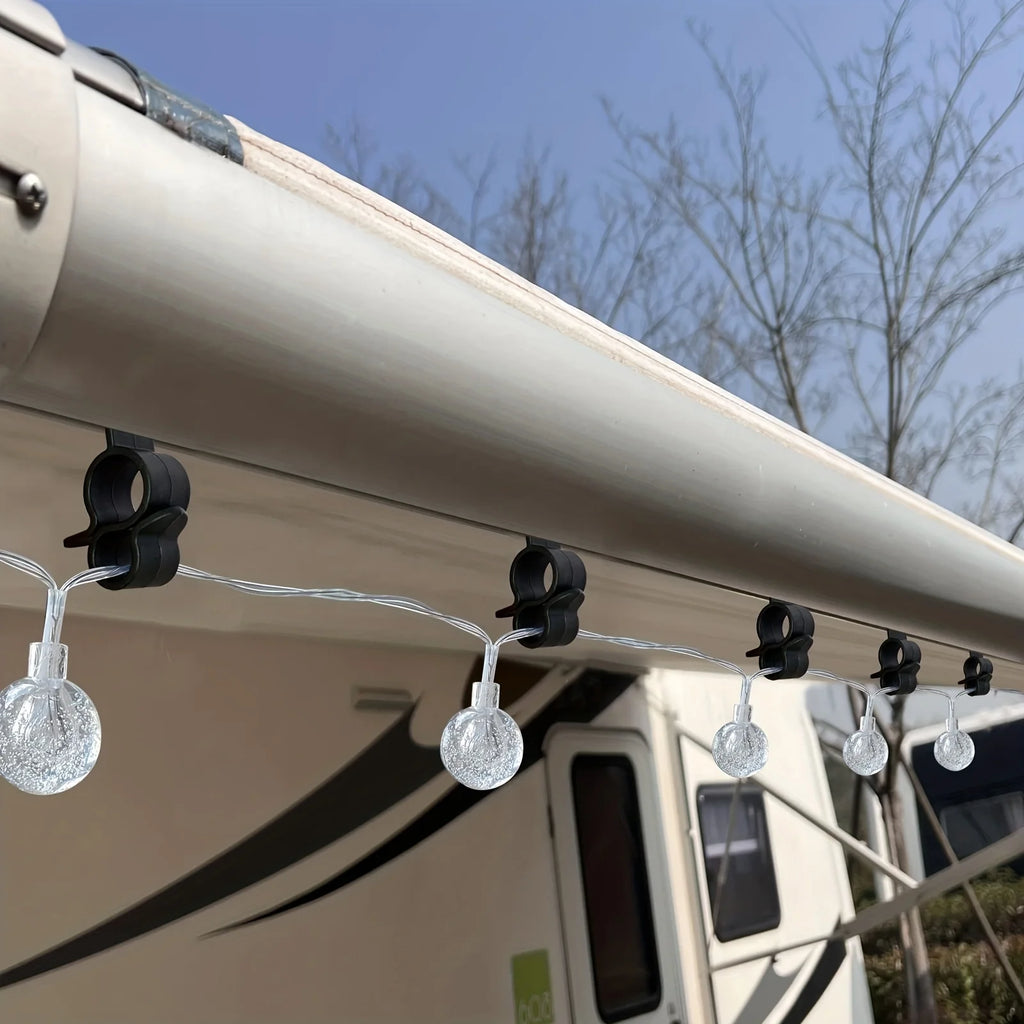 Awning Clip Black Standard Awning Clip for Rope Light, Slide into Awning Roller Bar Channel to Create a Convenient Hook Qme