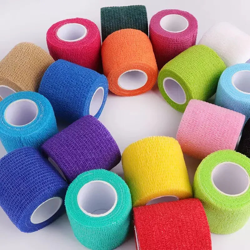 24pcs Bandage Tape Self Adhesive Elastic Bandage Wrap Elastoplast for Knee Support Pads Finger Ankle Palm Shoulder tattoo Qme