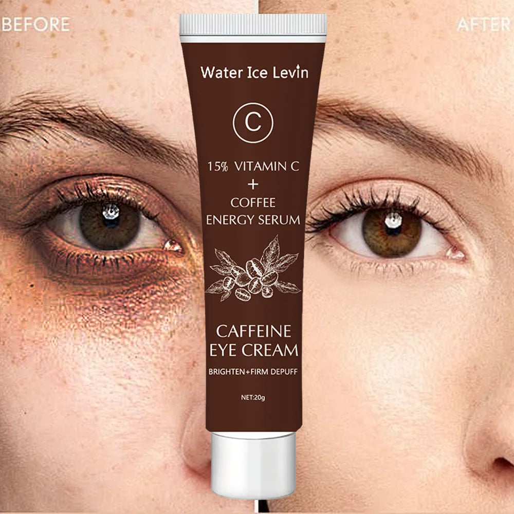 Caffeine Eye Cream with 15% Vitamin C to Lighten dark circles and Tighten Skin Instant Eye Repair Essence Women's Eye Care Qme