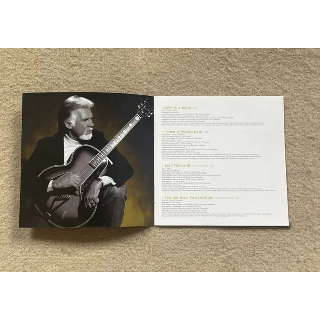 Classic Country Music CD Black-and-White Portrait Gold Foil Text Themed Cover Lyrical Narrative Country Golden Track Collection Qme