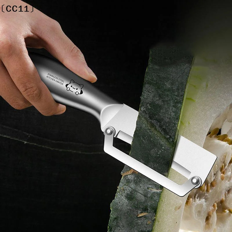 Stainless Steel Skin Peeler 2-in-1 Melon Planer Pineapple Peeling Qme