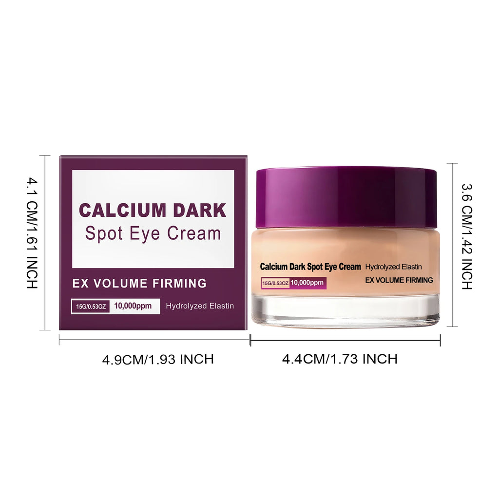 Calcium Dark Spot Eye Cream Collagen Boosting Wrinkle Smoothing Anti-Aging Firming Eye Cream for Wrinkles Puffiness Hydrating Qme 15g Boxed