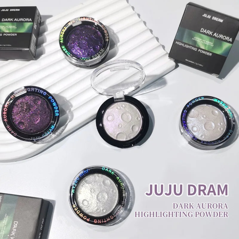 Planet 3D Highlighter Powder 5 Shades Glow Face Eyes Body Moon Design Qme
