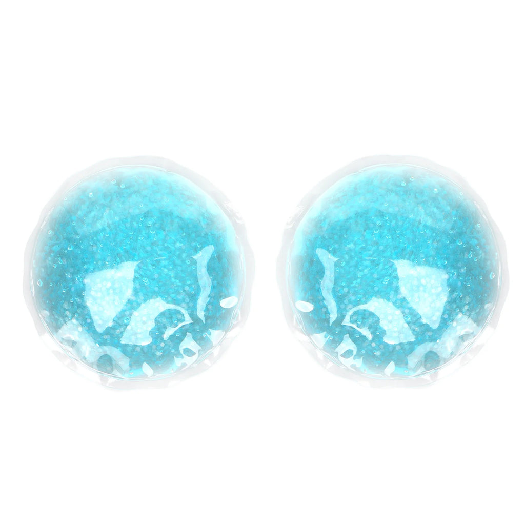 Ice Gel Eye Pack 1 Pair Hot Cold Compress Eye Pad Blue Round Swelling Eye Strain Relief Cooling Ice Gel Eye Pack for Men Women Qme