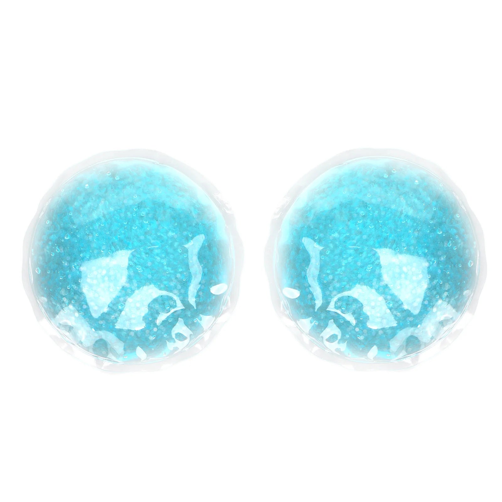 Ice Gel Eye Pack 1 Pair Hot Cold Compress Eye Pad Blue Round Swelling Eye Strain Relief Cooling Ice Gel Eye Pack for Men Women Qme