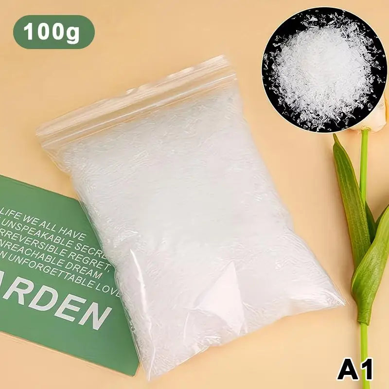 Fluffy Artificial Fake Snow Powder No Mess Non-sticky Safe Film Qme A1