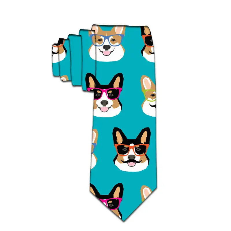 Fashion Animal Print Male Necktie Cartoon Duck Slim Polyester Tie Qme style7
